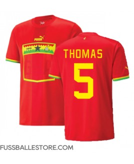 Günstige Ghana Thomas Partey #5 Auswärtstrikot WM 2022 Kurzarm
